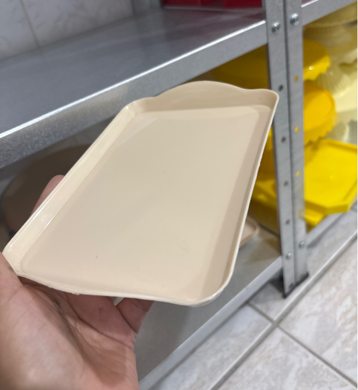 Bandeja Baixa Bege - Antonella Decorações