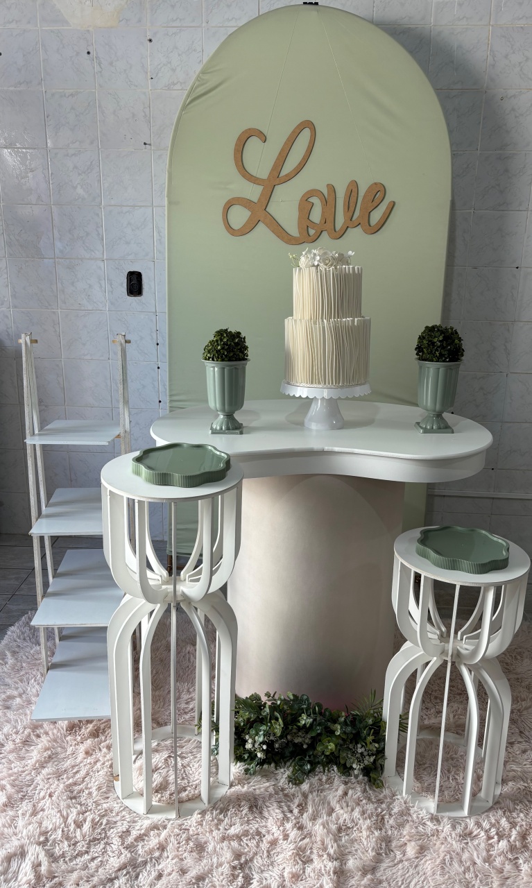 Love Verde Menta (Mesas Ampulheta) - Antonella Decorações