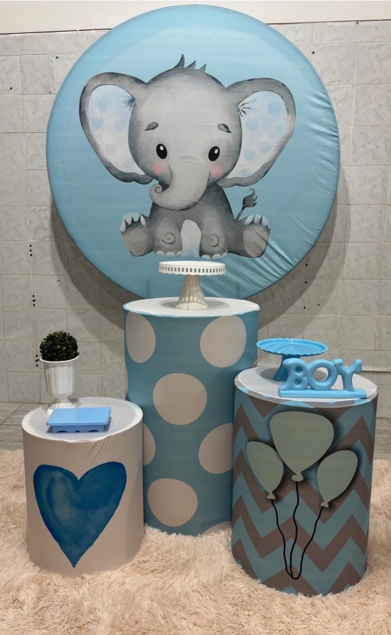 Elefantinho Azul  - Antonella Decorações