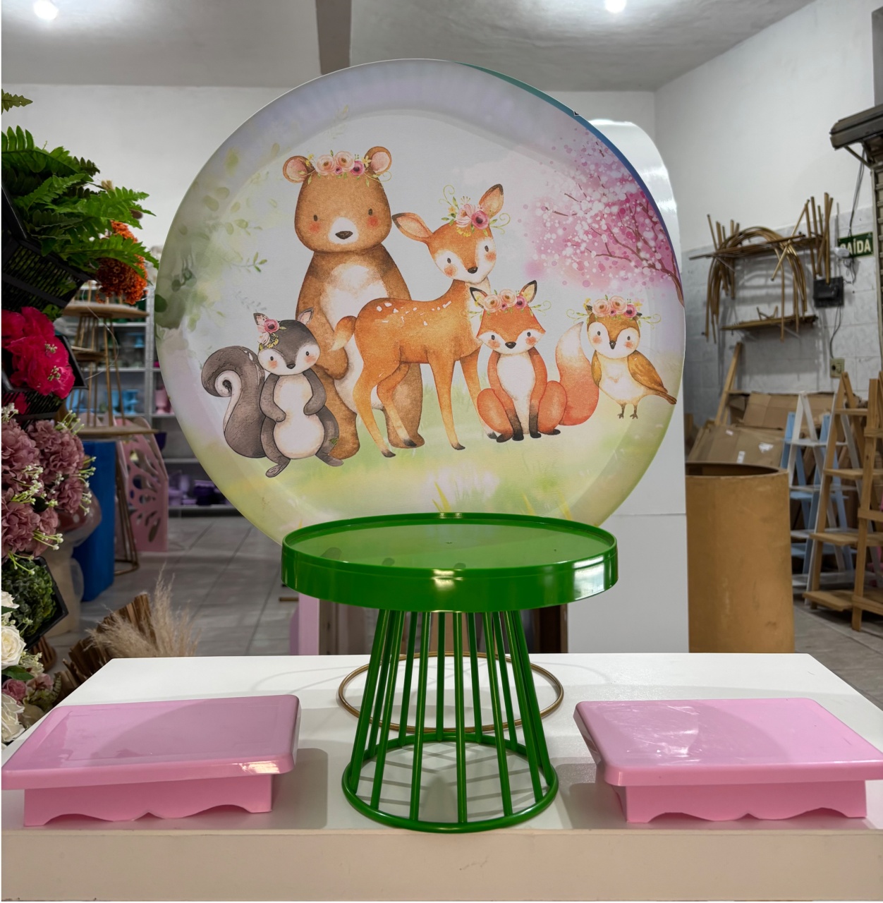 Decoração de Mesa Bosque Rosa  - Antonella Decorações