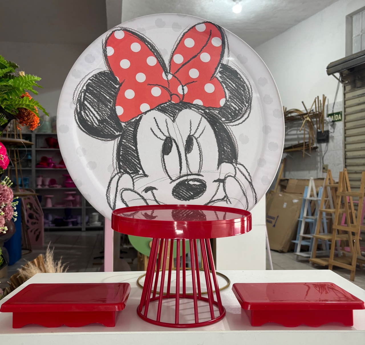 Decoração de Mesa Minnie Vermelha  - Antonella Decorações