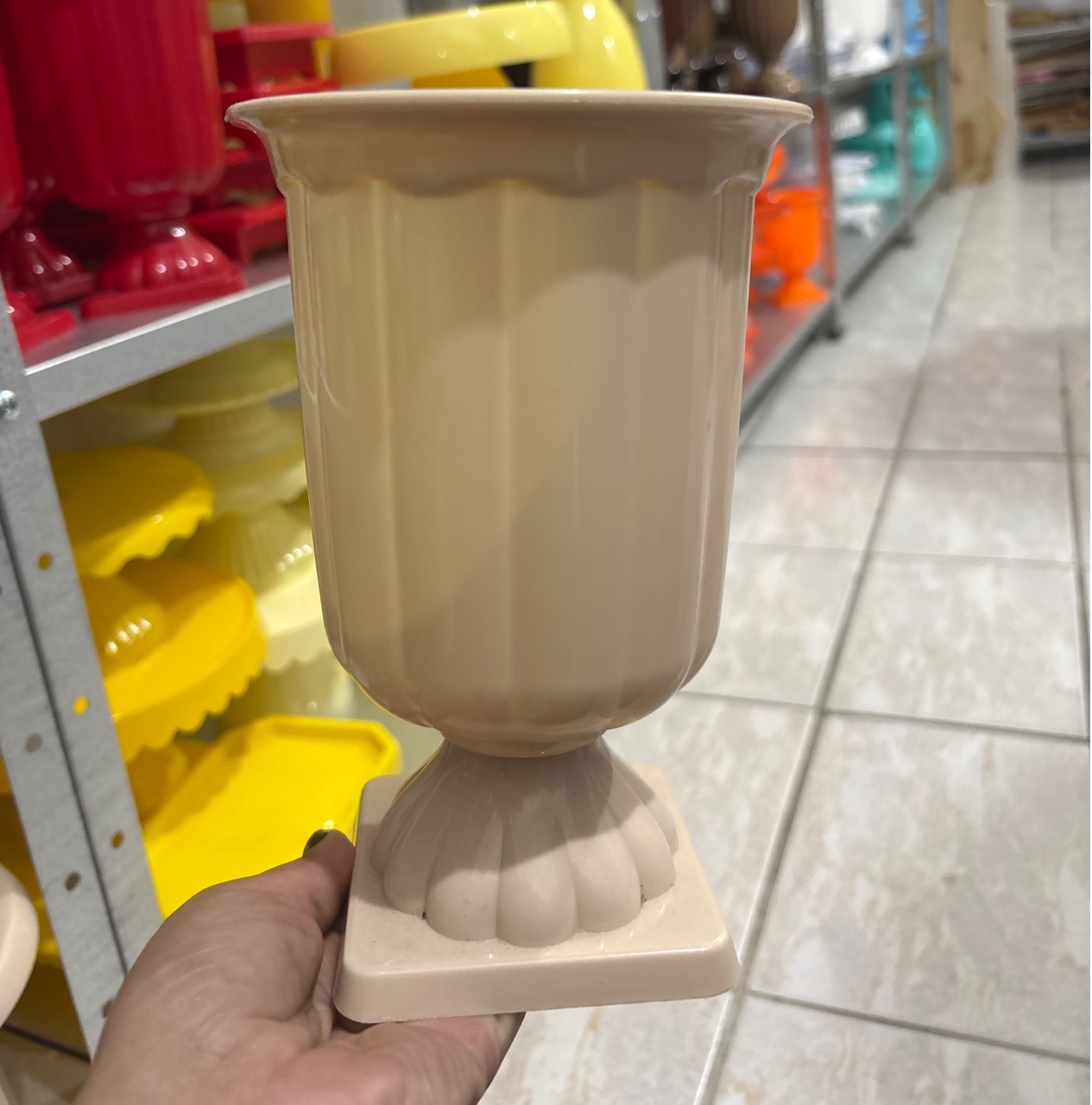 Vaso Grego Bege - Antonella Decorações