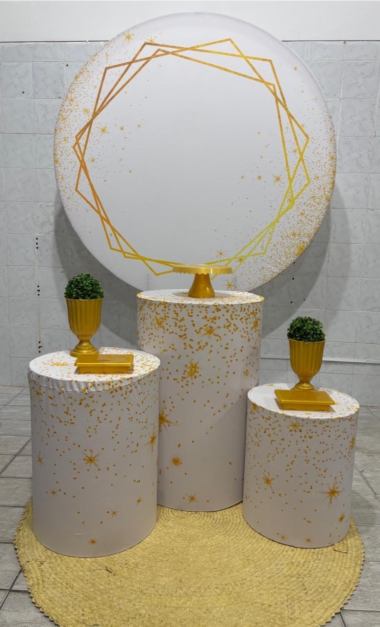 Branco Com Dourado  - Antonella Decorações