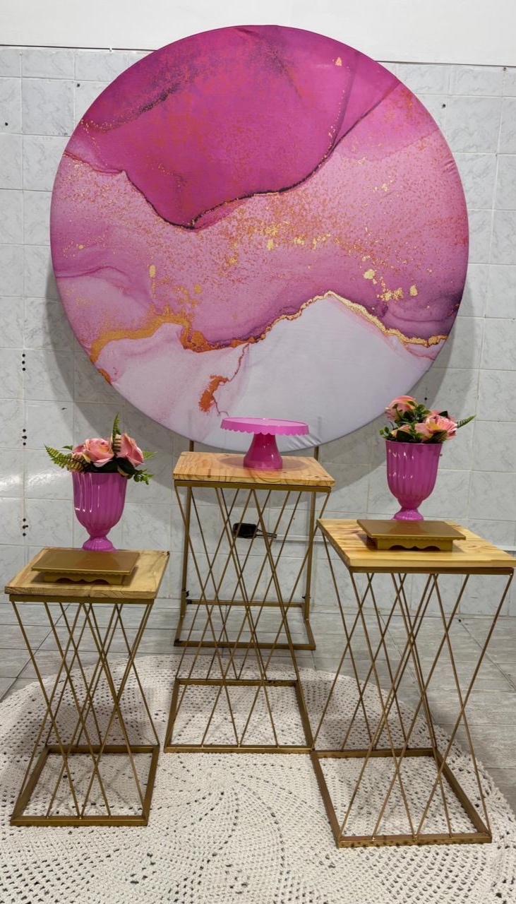 Rosa Marmorizado  - Antonella Decorações