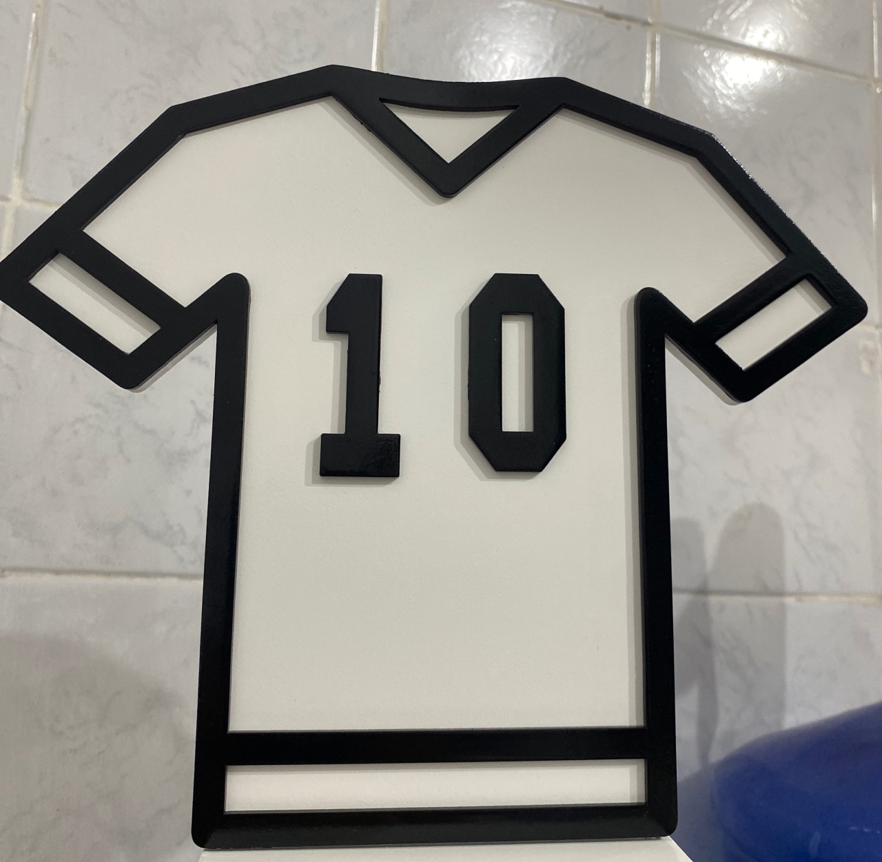 Display Camisa 10 Preta E Branca  - Antonella Decorações