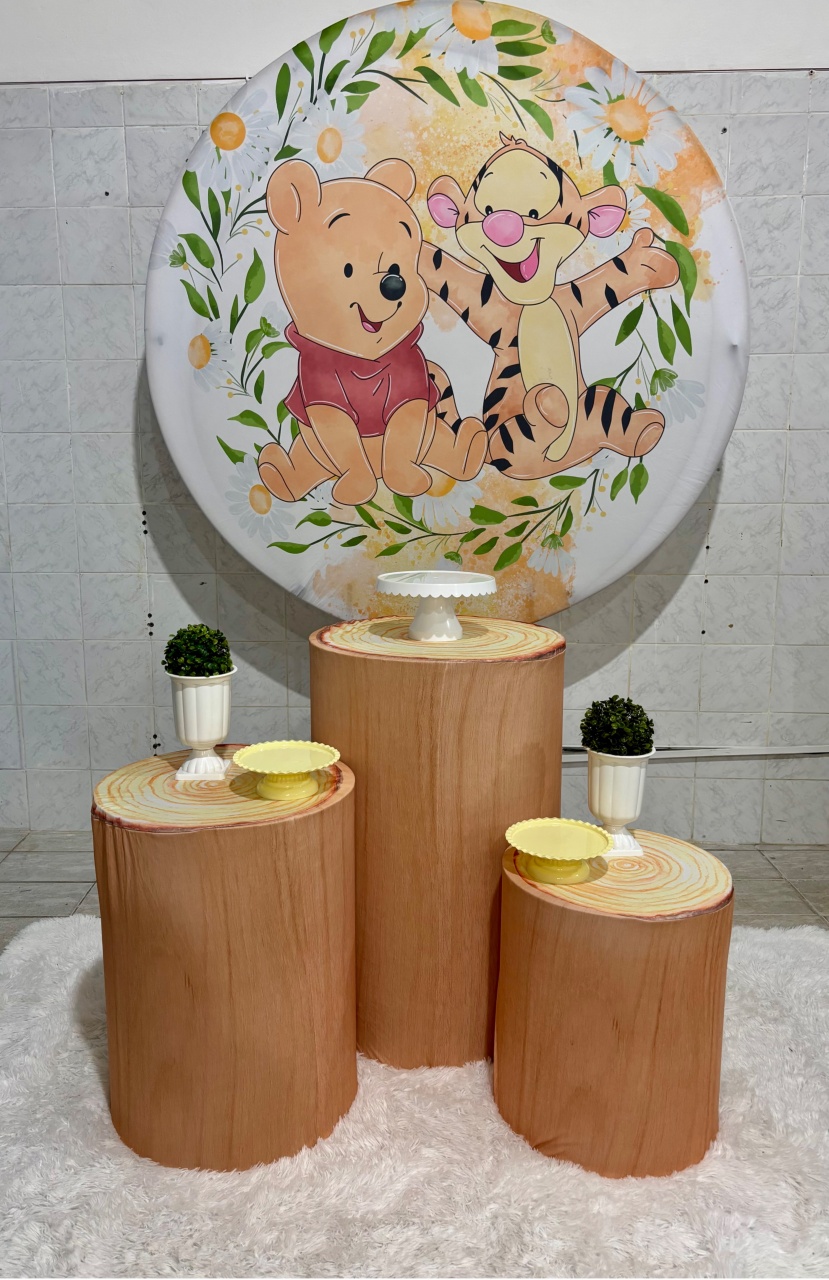 Ursinho Pooh Painel Redondo(Kit Bronze) - Antonella Decorações