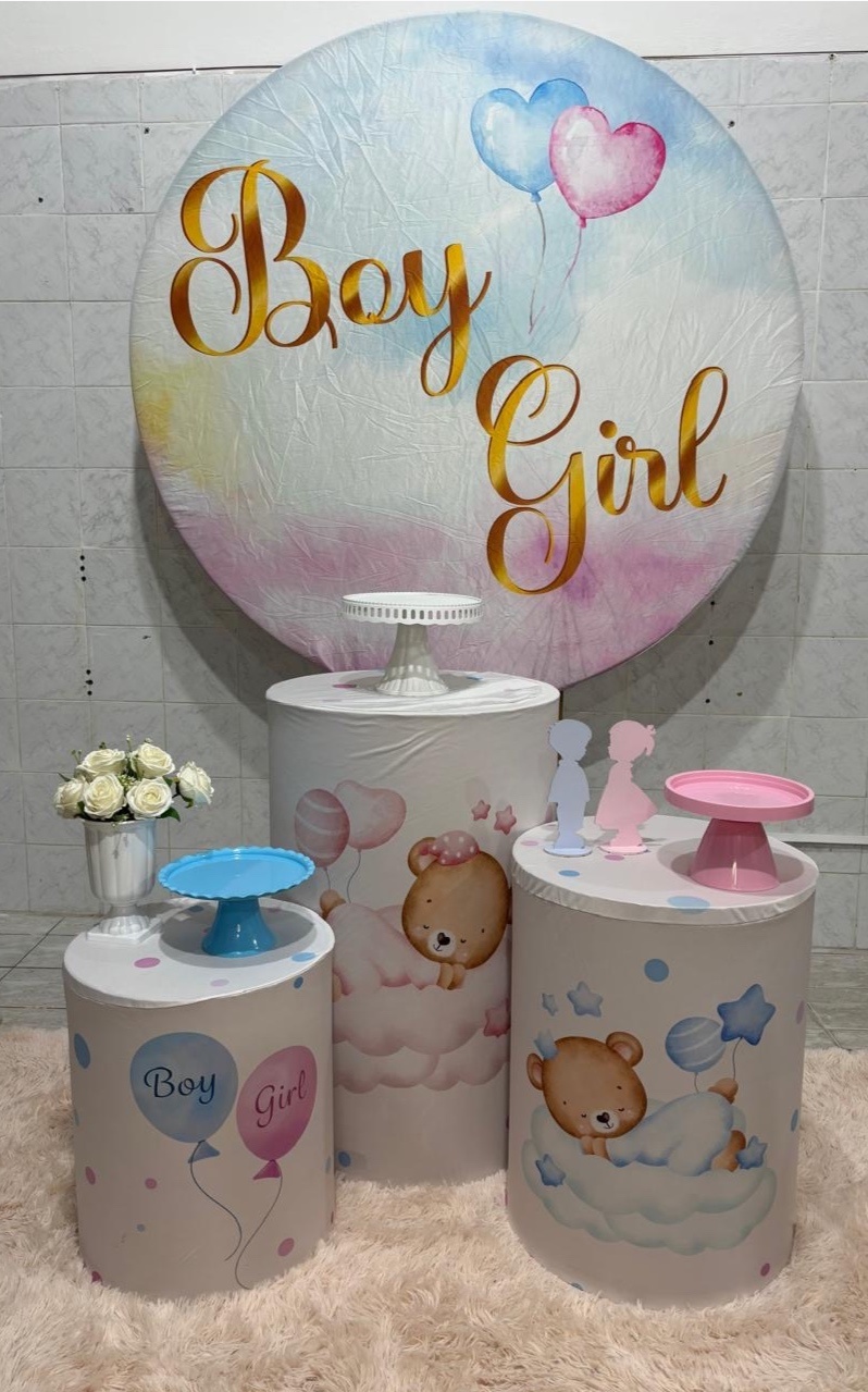 Boy Or Girl Azul E Rosa  - Antonella Decorações