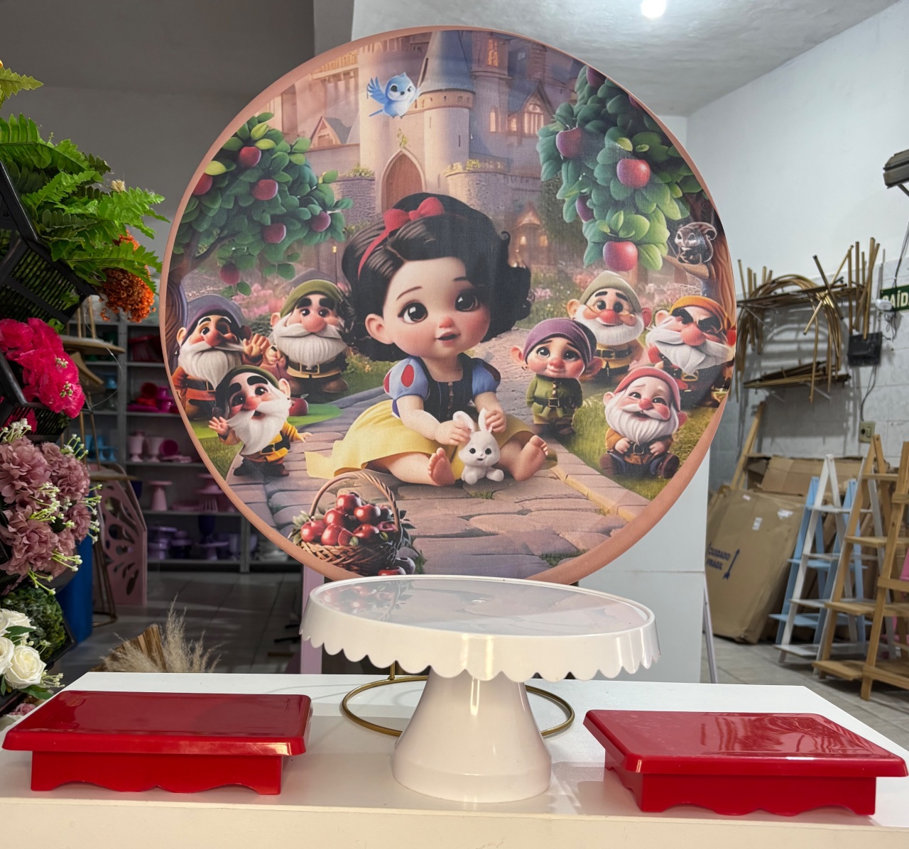 Decoração de Mesa Branca de Neve Baby  - Antonella Decorações