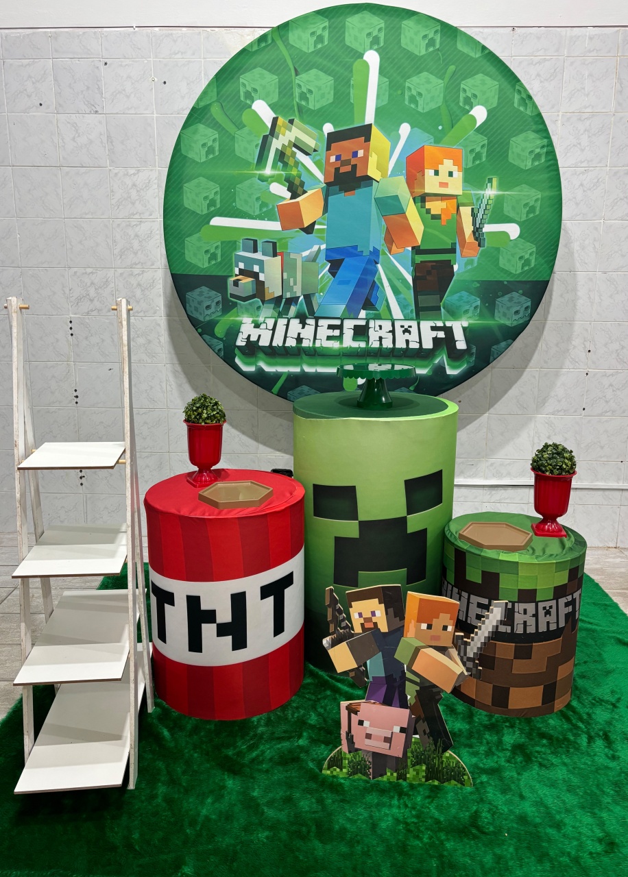 Minecraft (Kit Prata) - Antonella Decorações