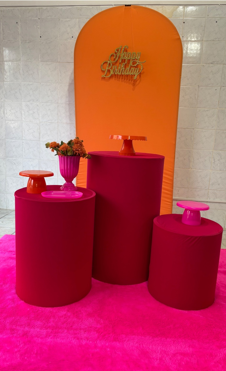 Kit Laranja E Pink - Antonella Decorações