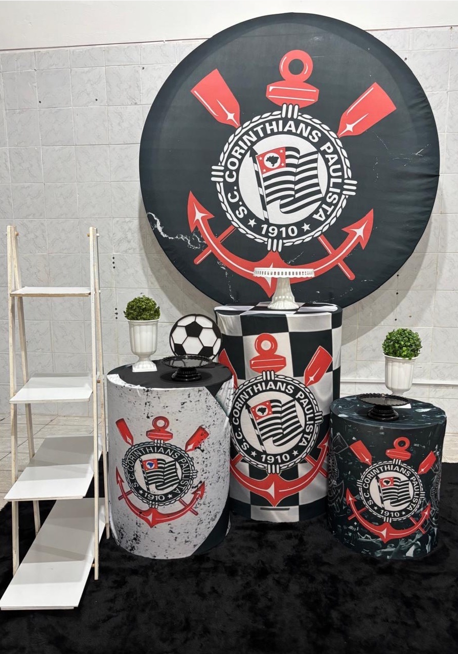Corinthians Kit Prata  - Antonella Decorações
