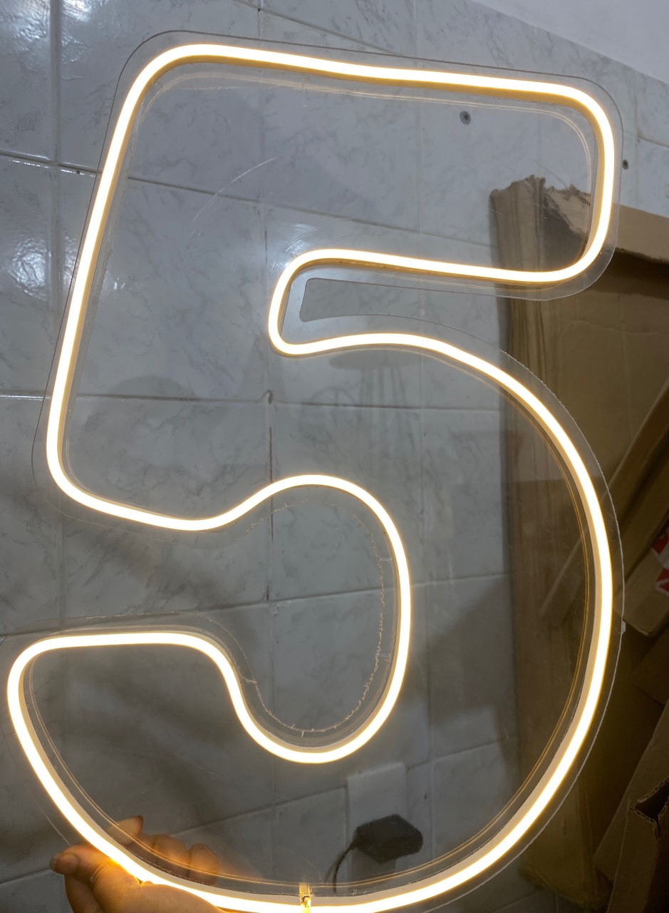 Número 5 Led - Antonella Decorações