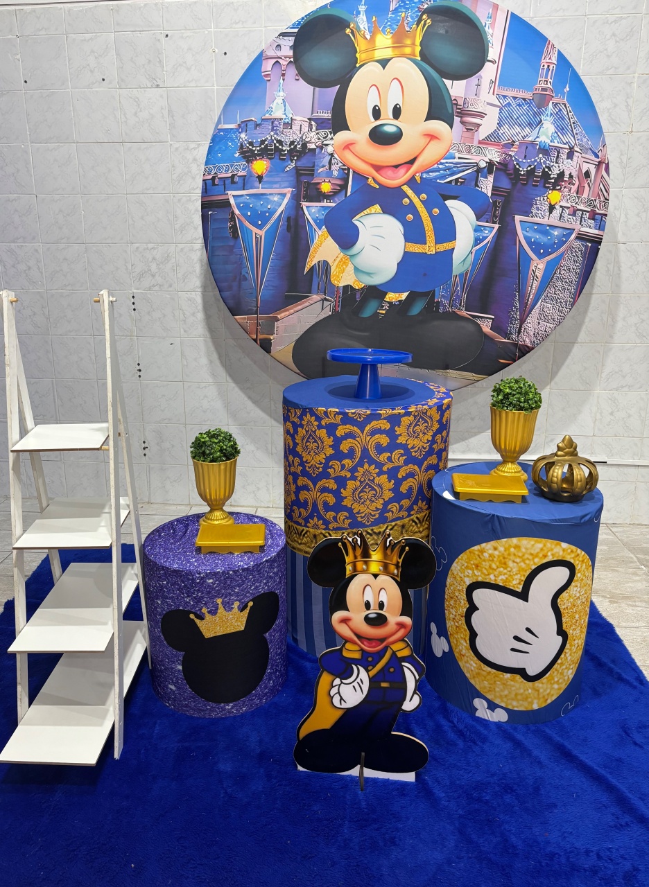 Mickey Realeza (Kit Prata) - Antonella Decorações