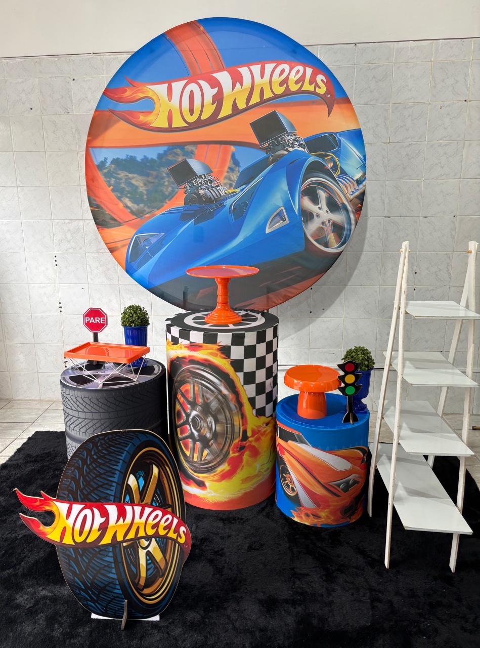 Hotwheels (Kit Prata) - Antonella Decorações