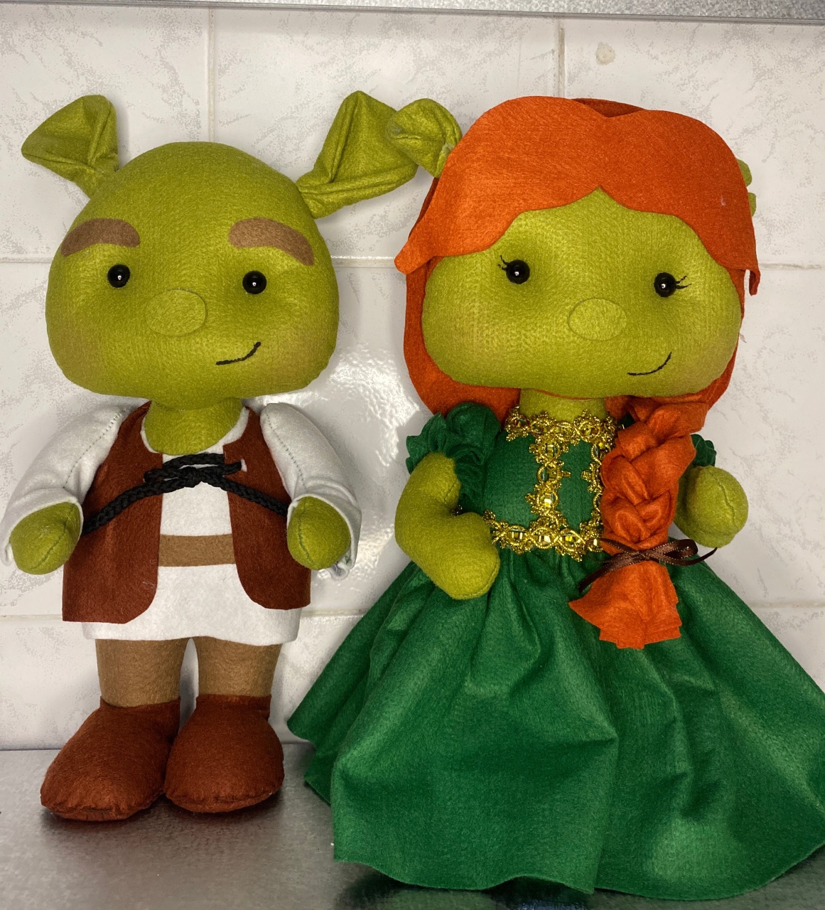 Shrek E Fiona Feltro  - Antonella Decorações