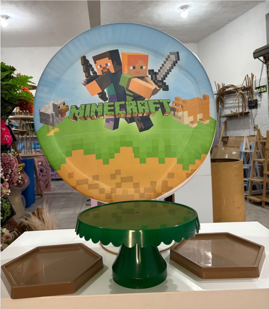 Decoração de Mesa Minecraft  - Antonella Decorações