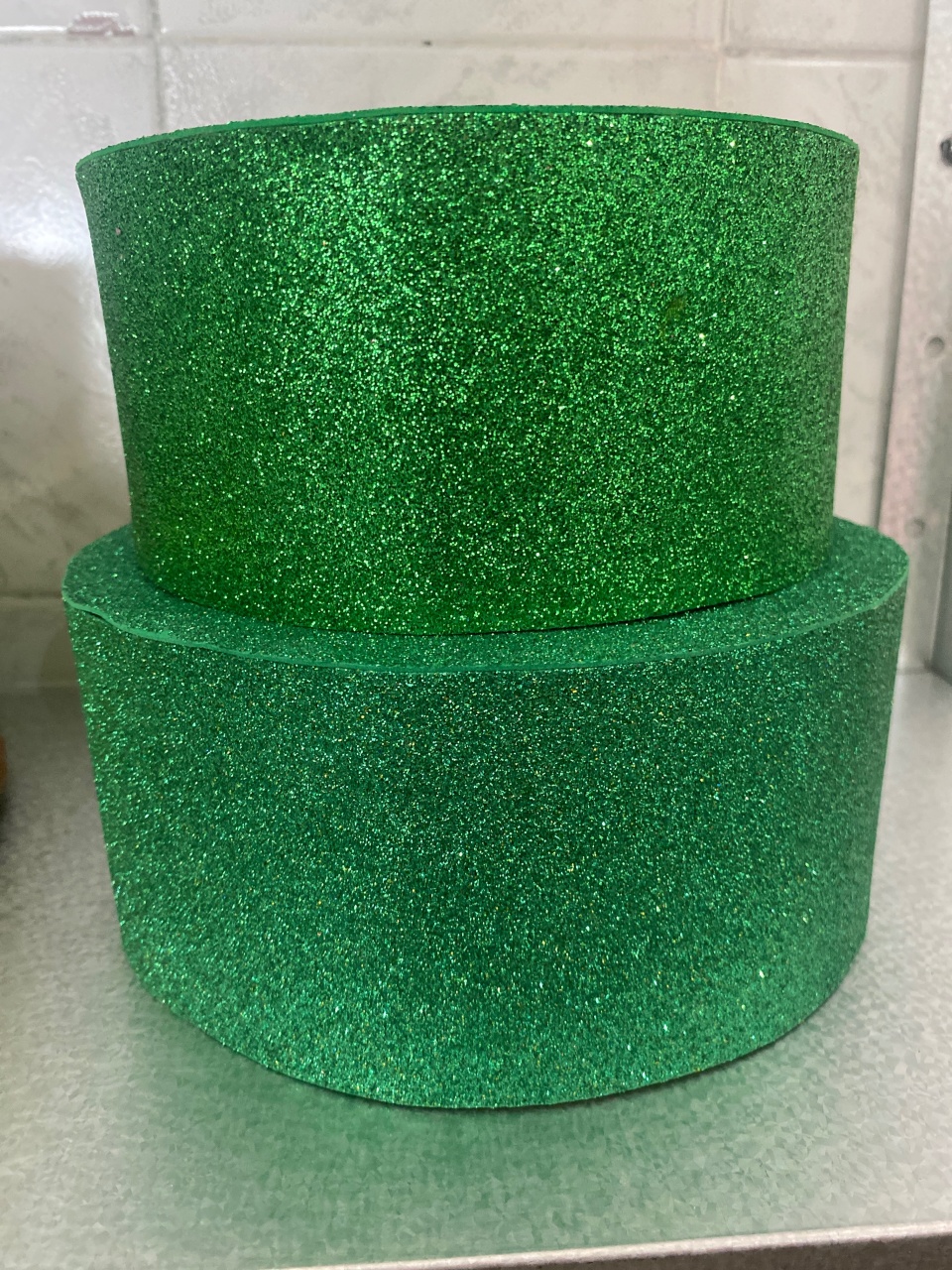 Bolo Gliter Verde  - Antonella Decorações