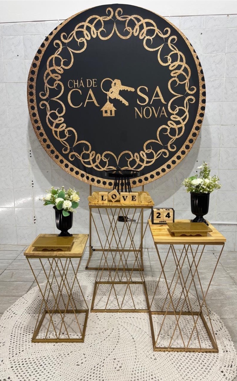 Chá de Casa Nova Preto  - Antonella Decorações