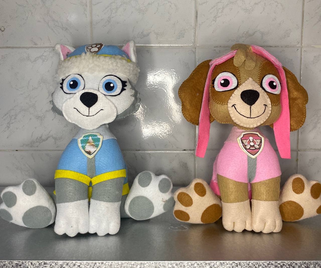Skye E Everest Feltro (Patrulha Canina) - Antonella Decorações
