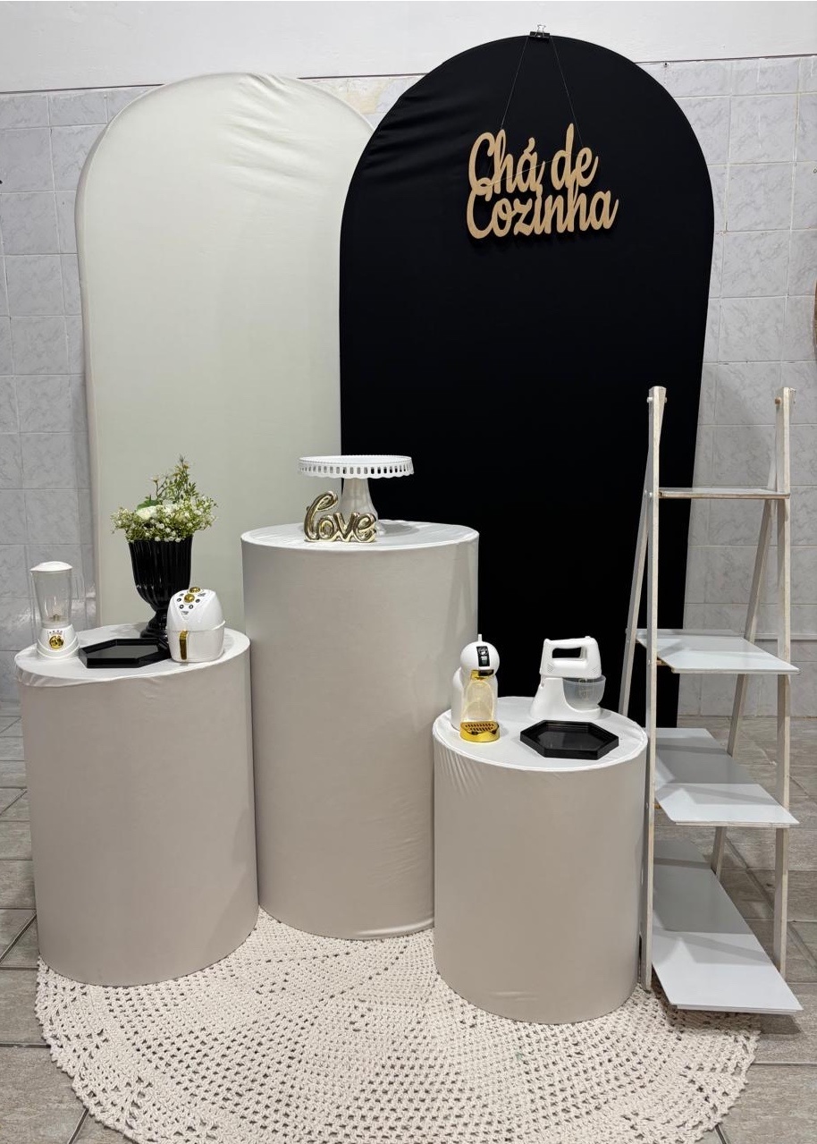 Chá de Cozinha Preto E Branco  - Antonella Decorações