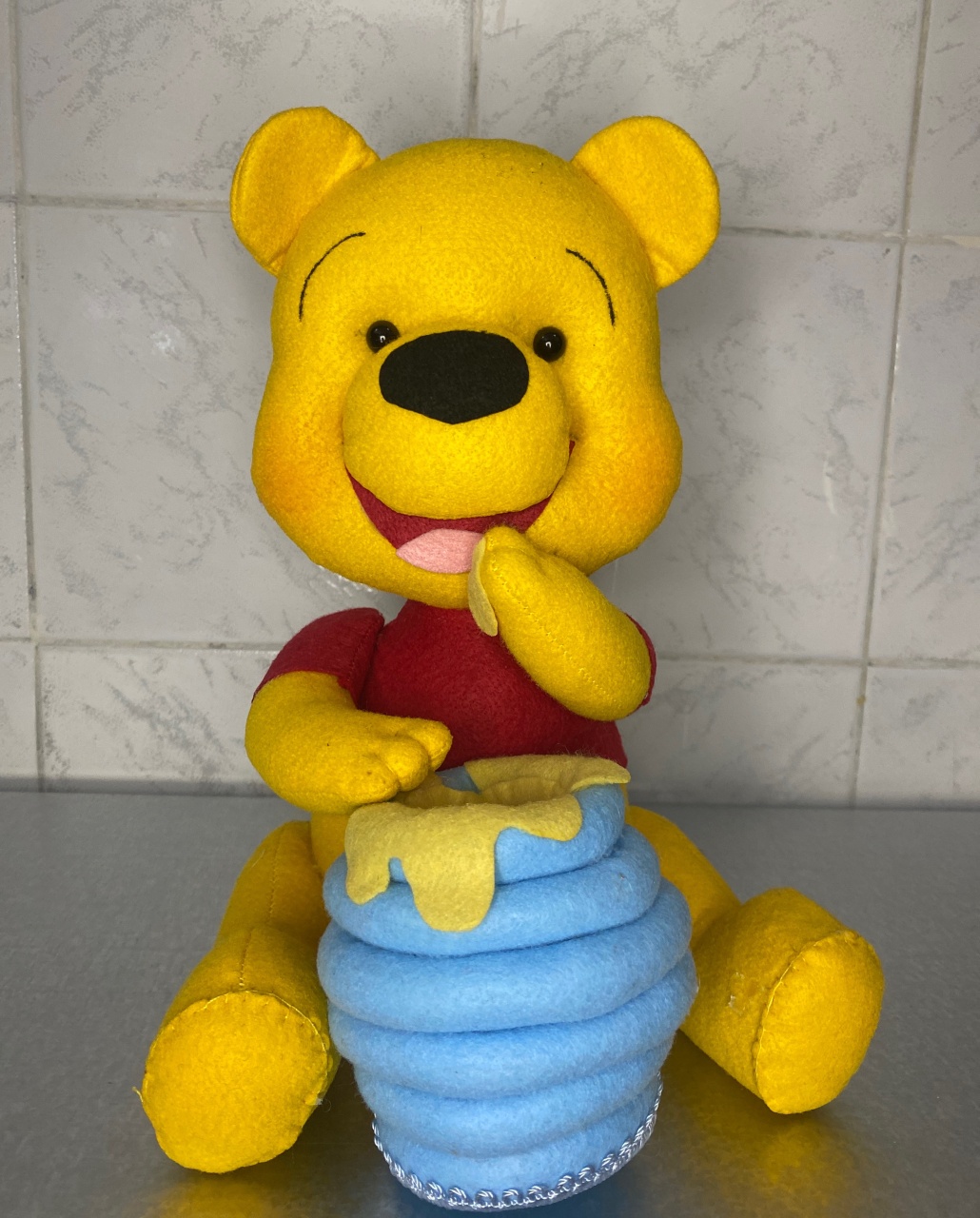 Ursinho Poh Feltro - Antonella Decorações