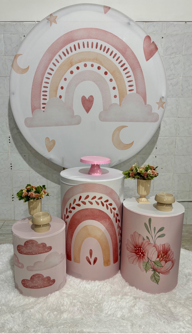 Arco Íris Rosa (Kit Bronze) - Antonella Decorações