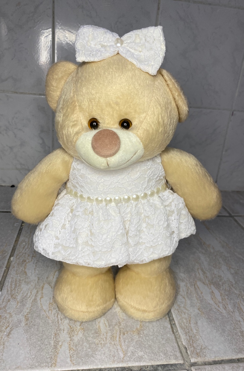 Ursinha Vestido Branco  - Antonella Decorações