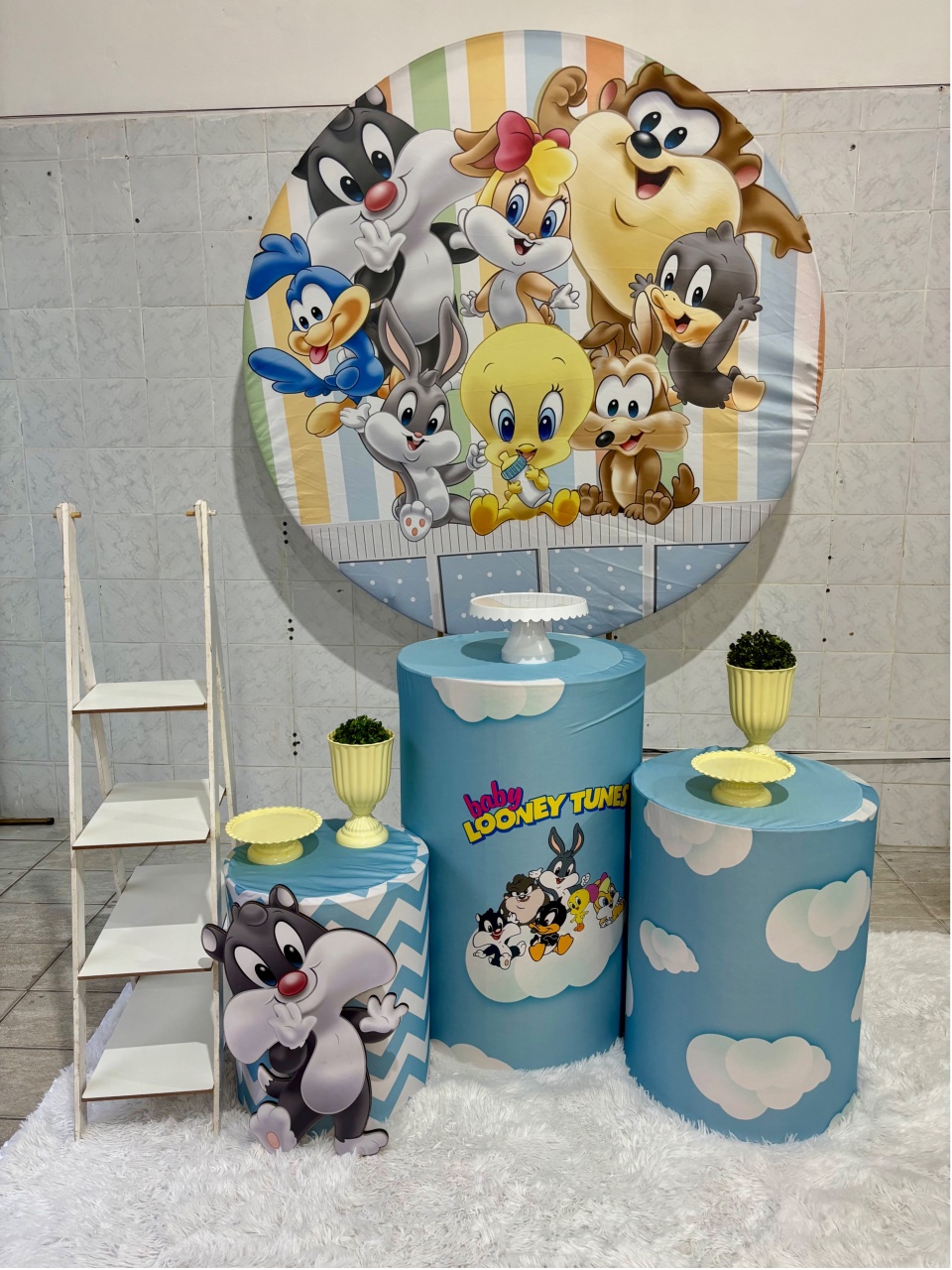 Baby Looney Tunes(Kit Prata) - Antonella Decorações