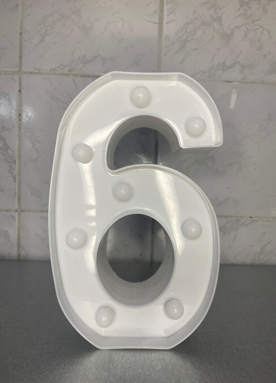 Número 6 de Led  - Antonella Decorações
