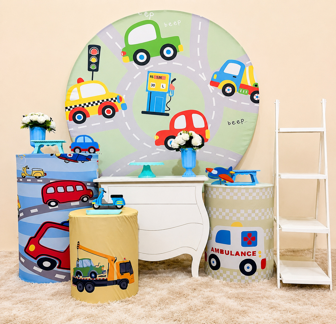 Kit Premium Carrinhos - Mila Saldanha Locações