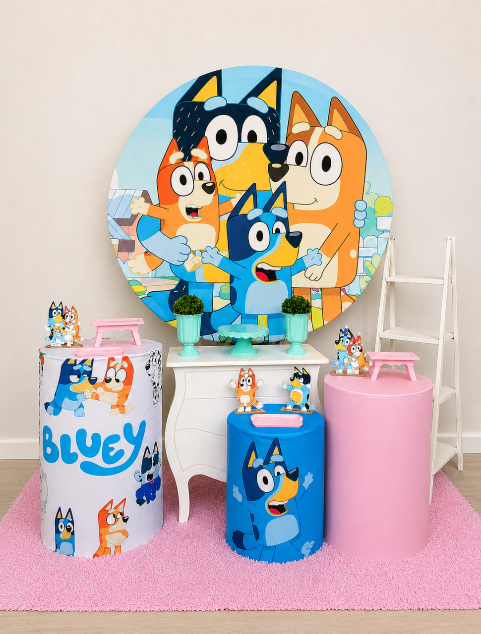 Kit Bluey Rosa Premium - Mila Saldanha Locações