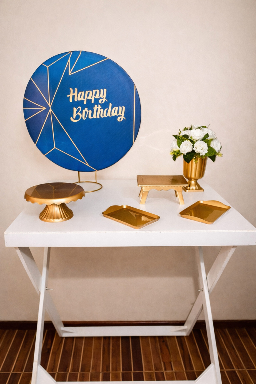Kit de Mesa Happy Birthday Azul - Mila Saldanha Locações