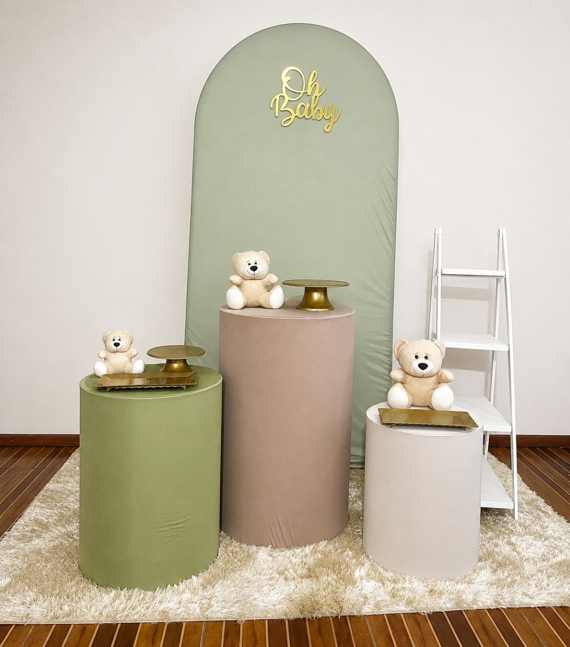 Kit Básico Plus Oh Baby Verde E Bege - Mila Saldanha Locações