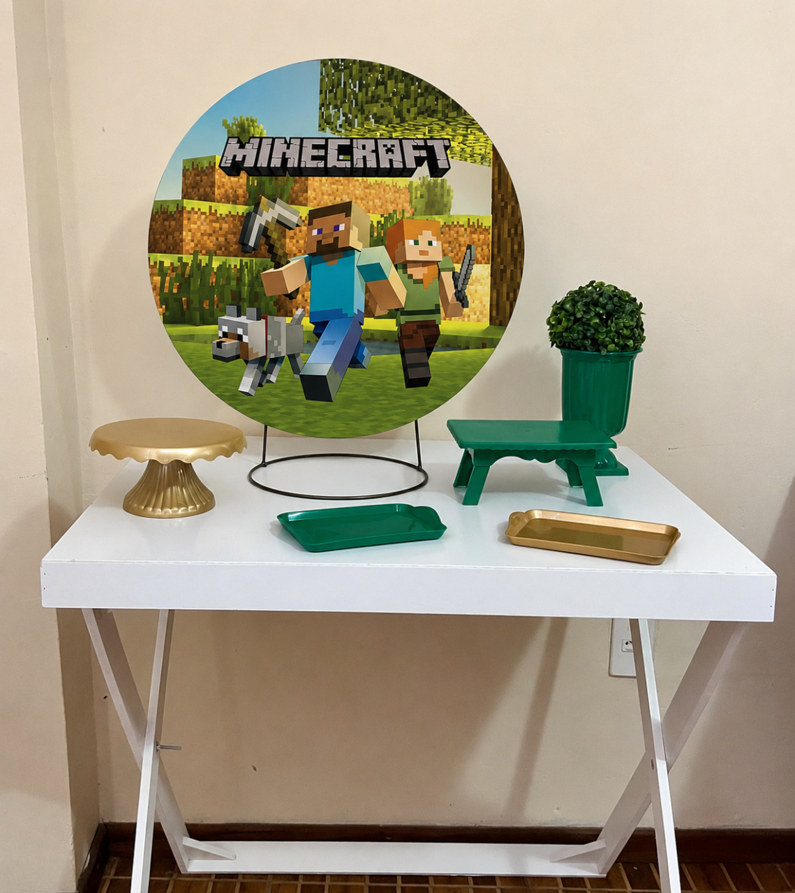 Mini Kit de Mesa Minecraft - Mila Saldanha Locações