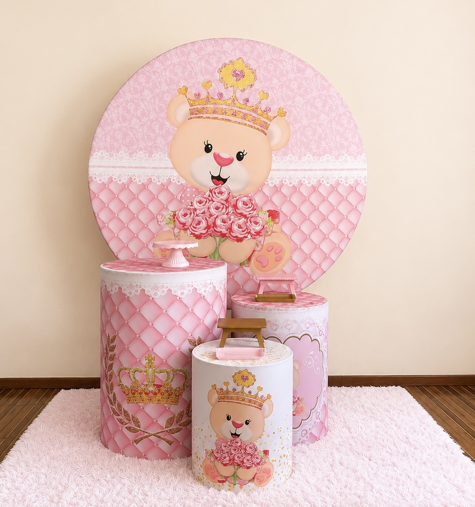 Kit Básico Ursinha Rosa - Mila Saldanha Locações