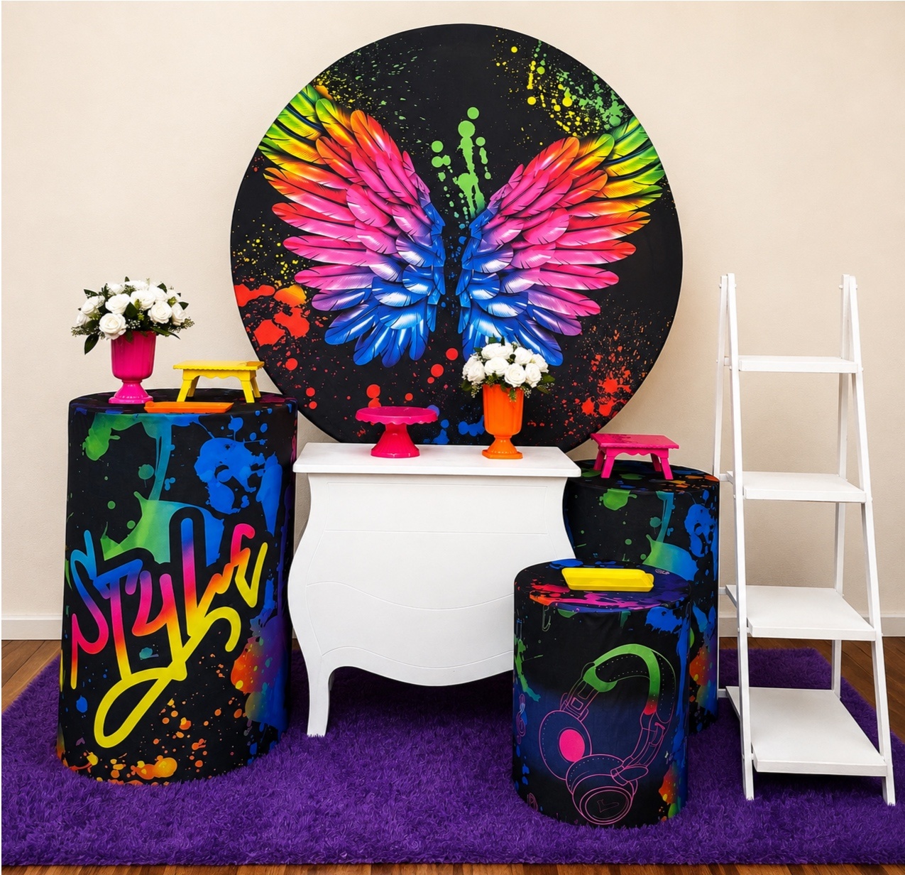 Kit Neon de Asas Premium - Mila Saldanha Locações