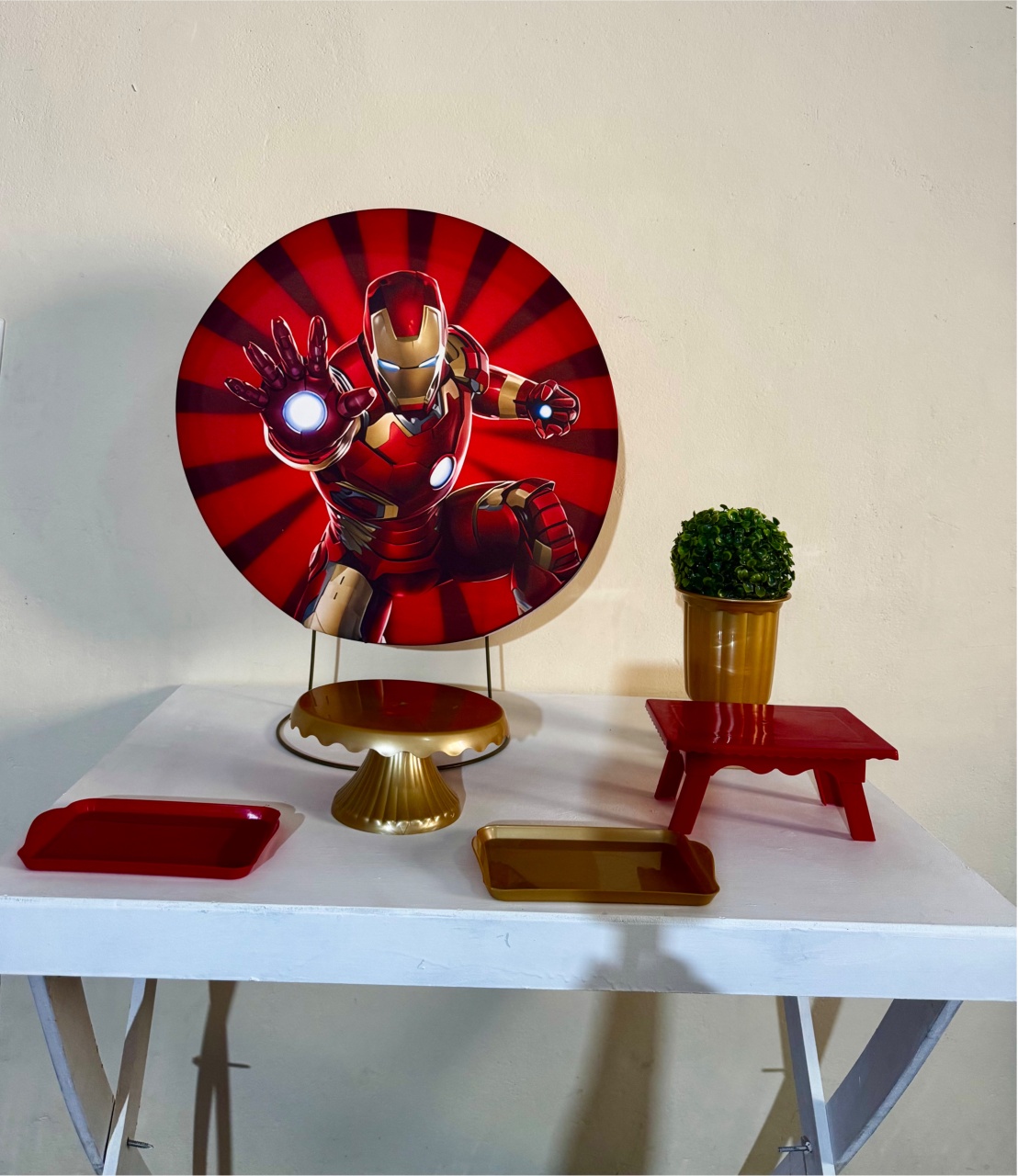 Mini Kit de Mesa Homem de Ferro - Mila Saldanha Locações