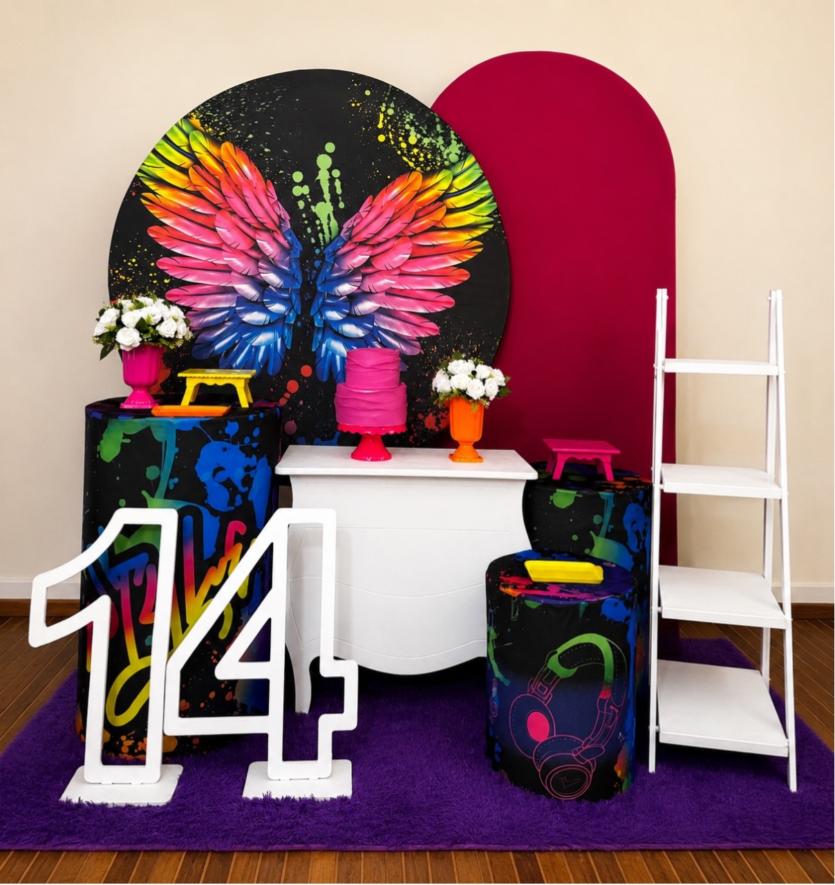 Kit Neon de Asas Premium Plus - Mila Saldanha Locações