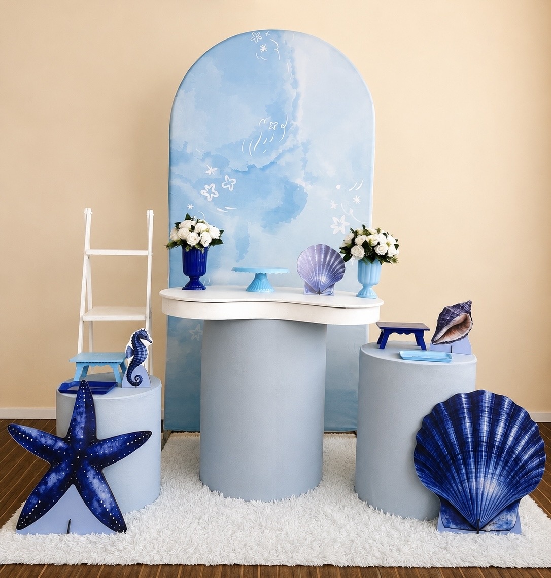 Kit Fundo Do Mar 15 Anos Com Mesa Orgânica - Mila Saldanha Locações
