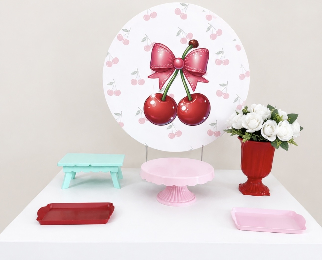 Mini Kit de Mesa Cerejinha - Mila Saldanha Locações