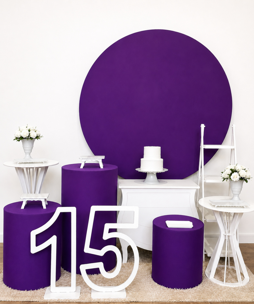 Kit Premium Plus Roxo 15 Anos - Mila Saldanha Locações