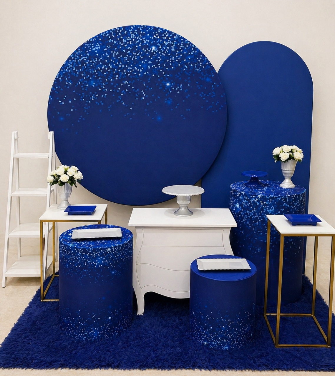 Kit Premium Plus Azul Brilho 15 Anos - Mila Saldanha Locações