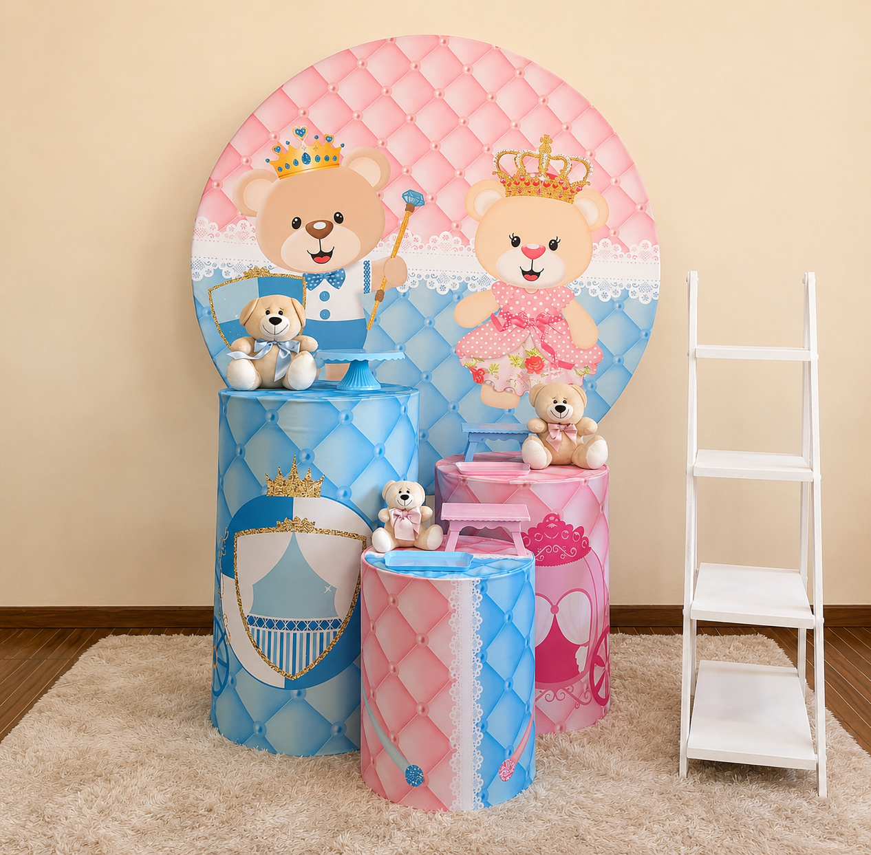 Kit Básico Plus Ursinho Rosa E Azul - Mila Saldanha Locações