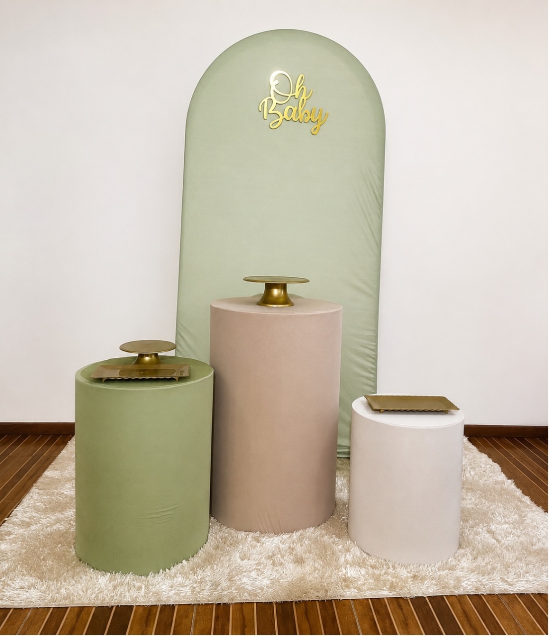 Kit Oh Baby Verde E Bege Básico - Mila Saldanha Locações