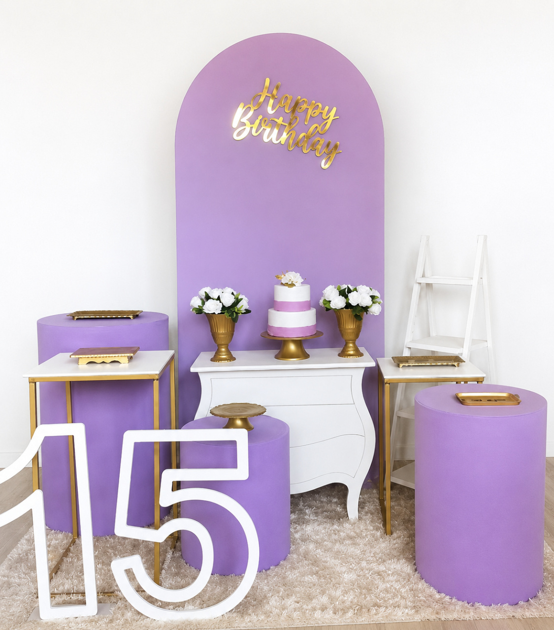 Kit Premium Plus Lilás 15 Anos - Mila Saldanha Locações