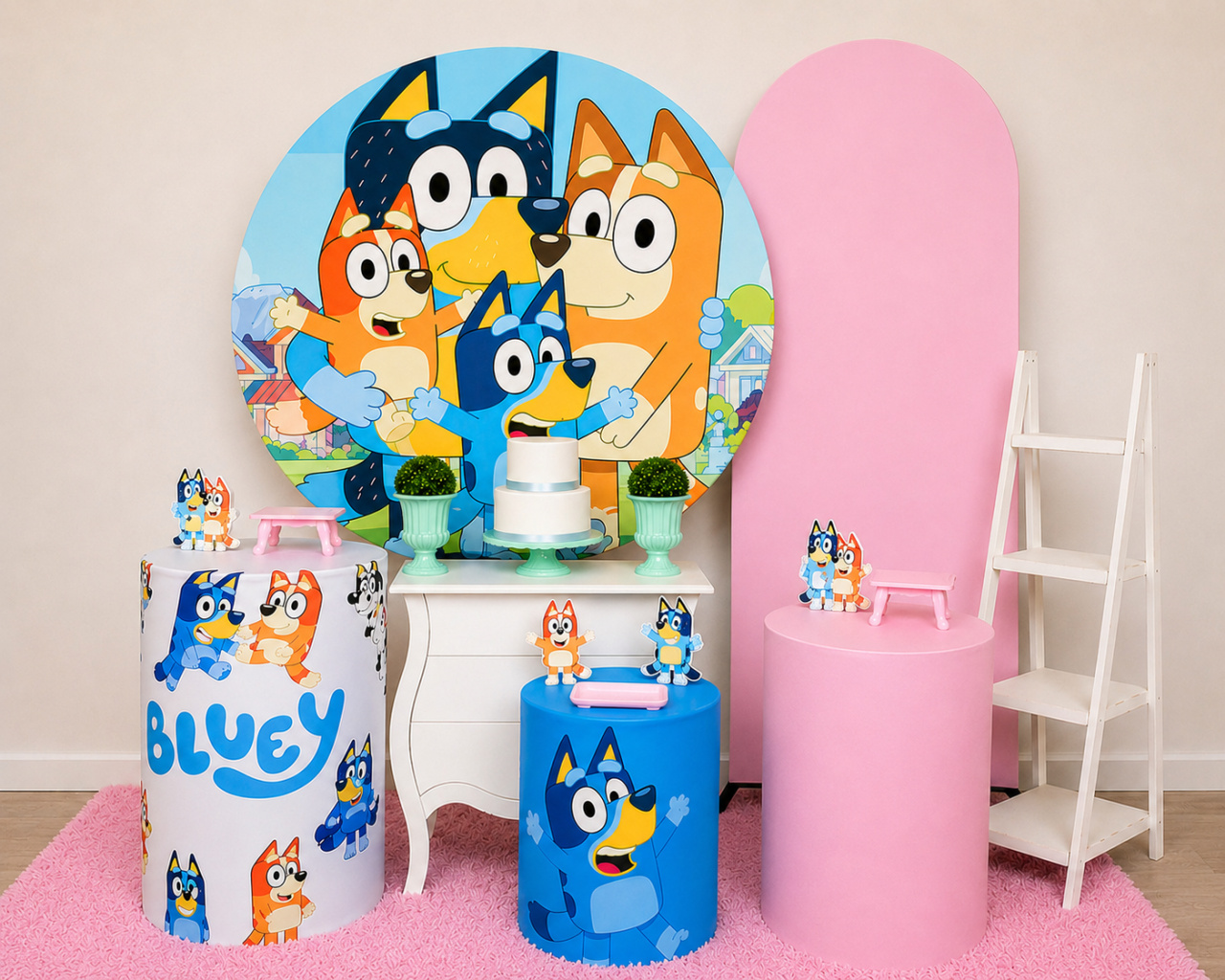 Kit Bluey Rosa Premium Plus - Mila Saldanha Locações