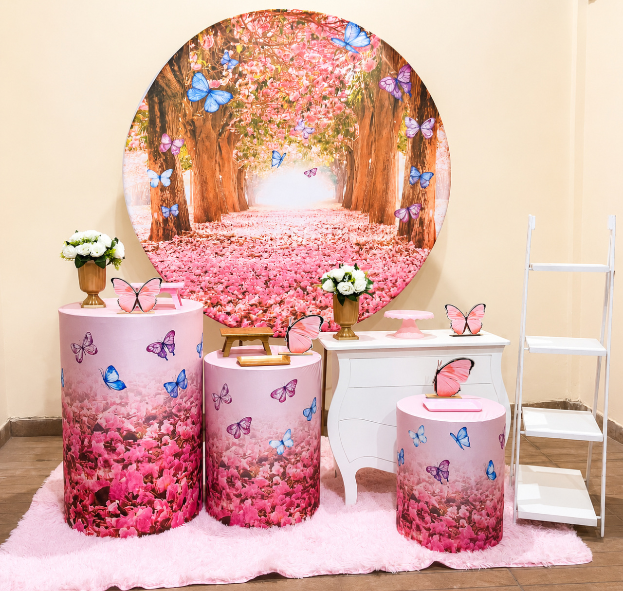 Kit Premium Borboleta Rosa - Mila Saldanha Locações
