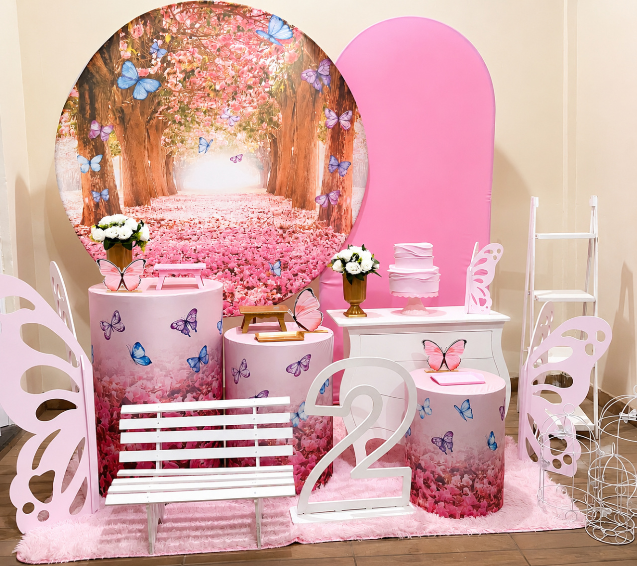 Kit Premium Plus Borboleta Rosa - Mila Saldanha Locações