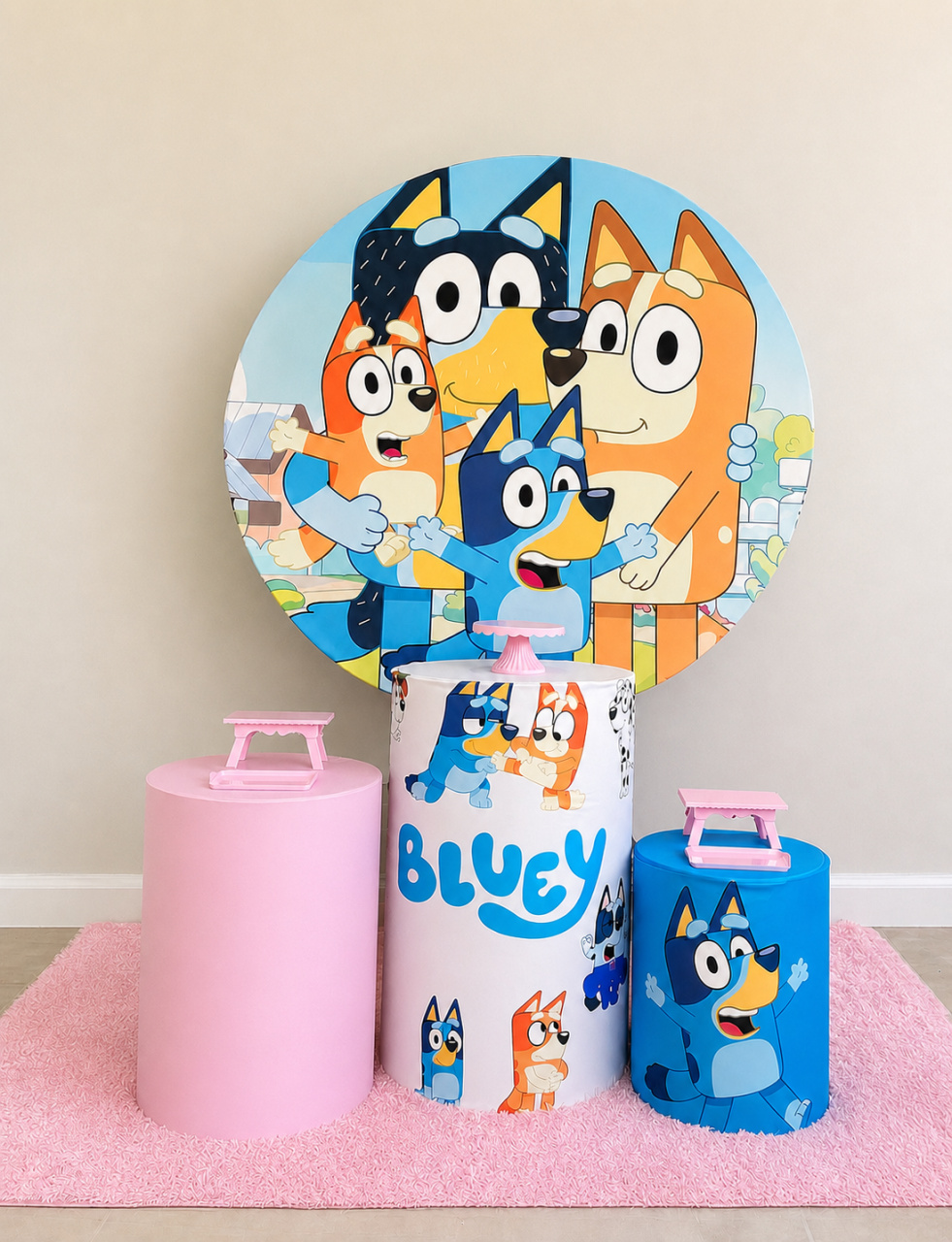 Kit Bluey Rosa Básico - Mila Saldanha Locações
