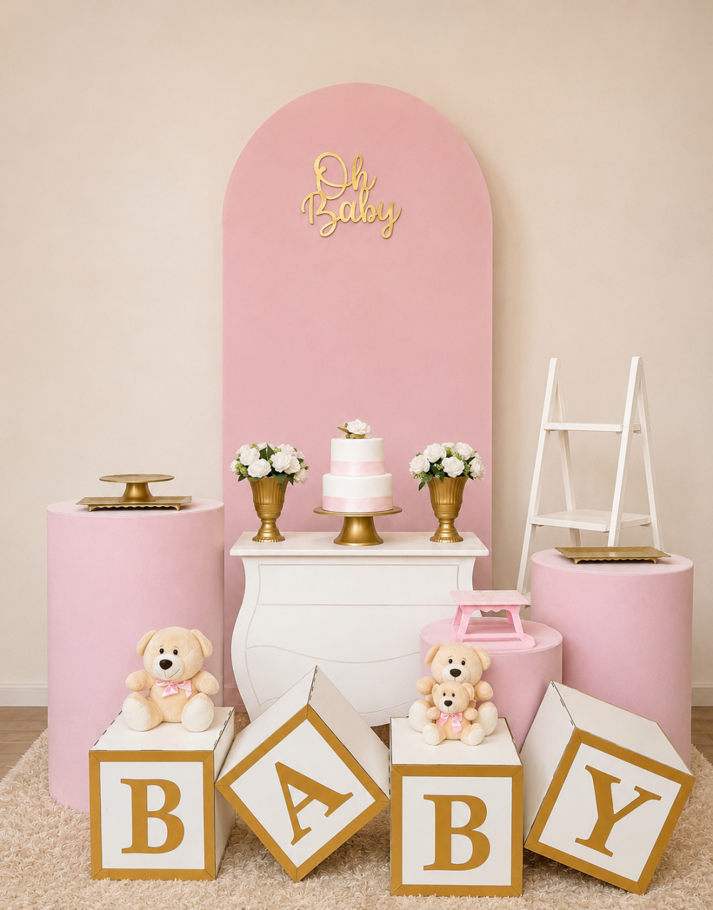 Kit Premium Plus Oh Baby Rosa - Mila Saldanha Locações